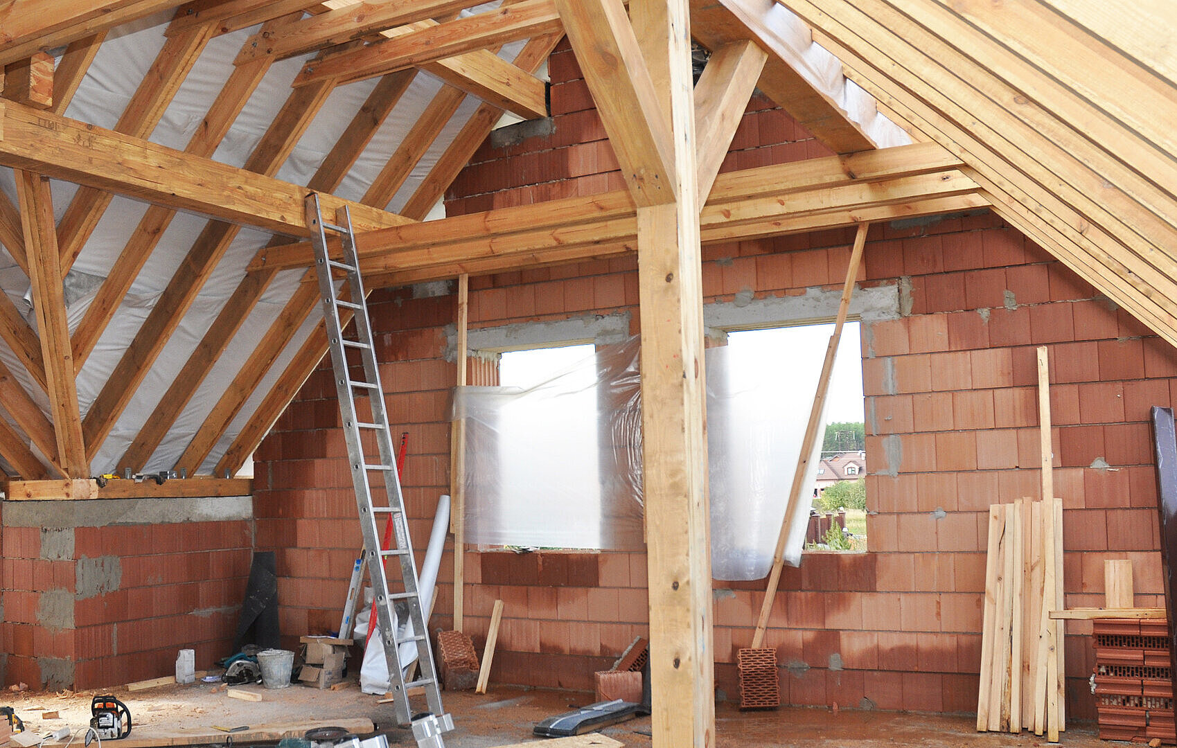 Holz-Rahmen-Haus Dach-Konstruktion