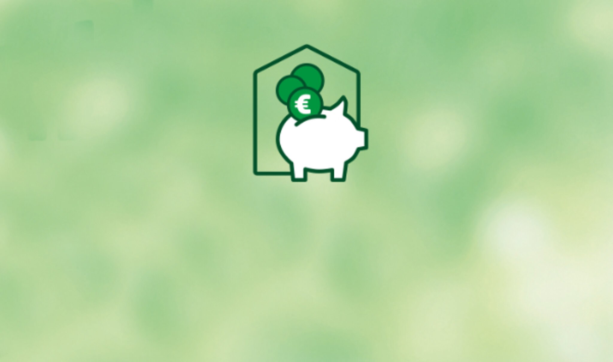 grüner Hintergrund mit Icon zum Thema Energiesparrechner