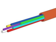 Gabo Mikrorohrverband speedpipe 2X10 mm, DIN-Farbcode, Außenmantel Rot 900m/Holz-Einwegtrommel