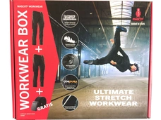Mascot Workwear Box, 2 Stretchhosen ACCELERATE schwarz Größe 82C52 inkl. 1 Gürtel 18479-311-09