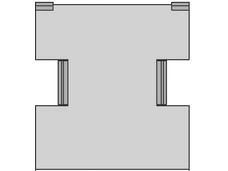 Verschluss-Blechset 4 St Edelstahl  für Aufsätze 300x500, 500x500 mm