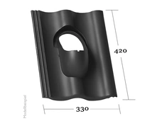 Klöber Venduct® Grundplatte für Harzer Pfanne/Sigma braun