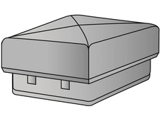 Pfostenkappe für Pfosten 60x40 mm grau
