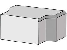 Doppelverbund-Pflaster Seitenstein grau 10x16,5x8,5 cm