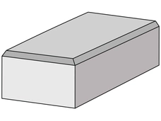 Pflasterstein mit Fase grau 8 cm