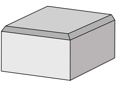 Pflasterstein mit Fase grau 10x10x8 cm