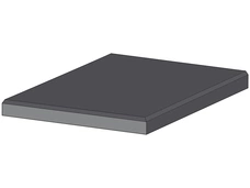 Granit-Platte, Anthrazit, 60x40x3cm geflammt und gefast