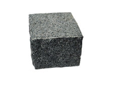 Granit-Kleinpflaster 10x10x8cm, Oberseite gesägt/ geflammt, Unterseite gesägt/ angeraut, anthrazit ca.87 St/m²