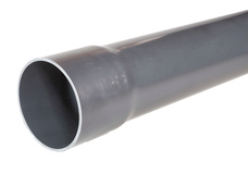 PVC-Kabelschutzrohr 50 x 1,8 DIN 16875 grau, mit Klebemuffe, Bl. 6m