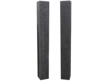 Granit-Stele 12x12x50cm Rockgrau 2 Seiten grob, 2Seiten gesägt/gestockt